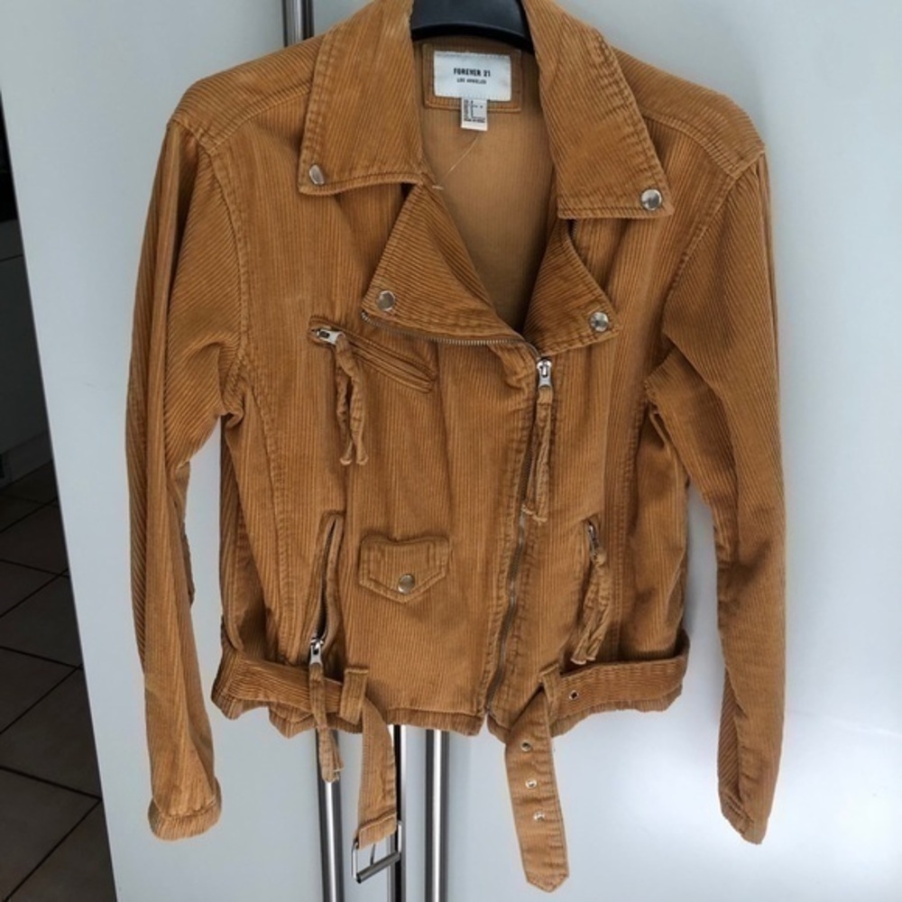 Forever 21 Corduroy Moto Jacket Size Small
